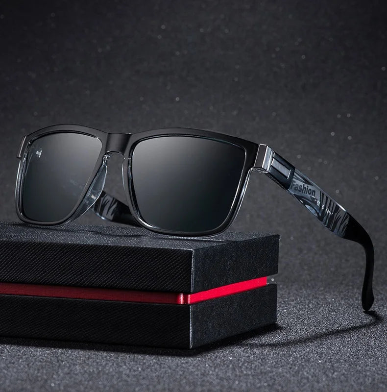 Fashionable Men Women Polarized Sunglasses Luxury Brand Designer Sun Glasses Vintage Square Driving Fishing UV400 Man Eyewear