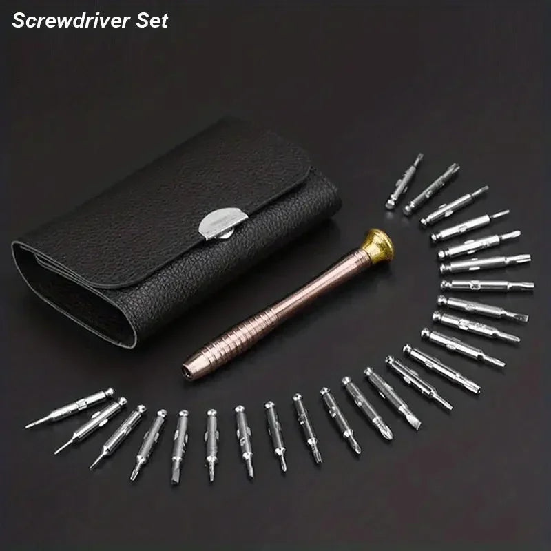 1 Set Precision Screwdriver Set 25 In 1 Repair Tool Kit Small Screwdriver Set Star/Y-type/Flat-blade/Triangle Screwdrivers F