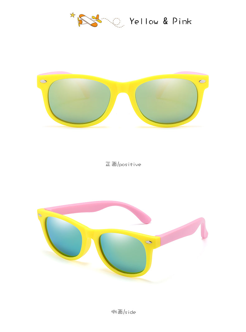 RUISIMO Fashion Kids Sunglasses Children Polarized Sun Glasses Boys Girls Glasses Silicone Safety Baby Shades UV400 Eyewear