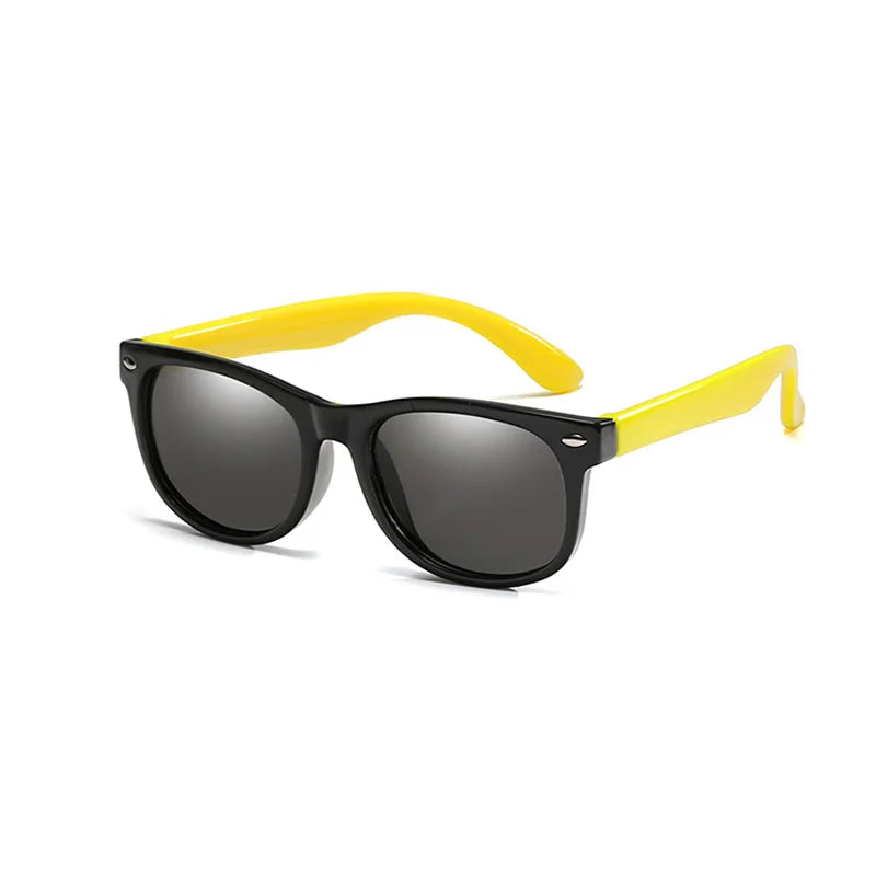 Polarized Kids Sunglasses TR90 Silicone Gel Frame Classic Square Children Sun Glasses Girls Boys Multi Color Baby Goggles UV400
