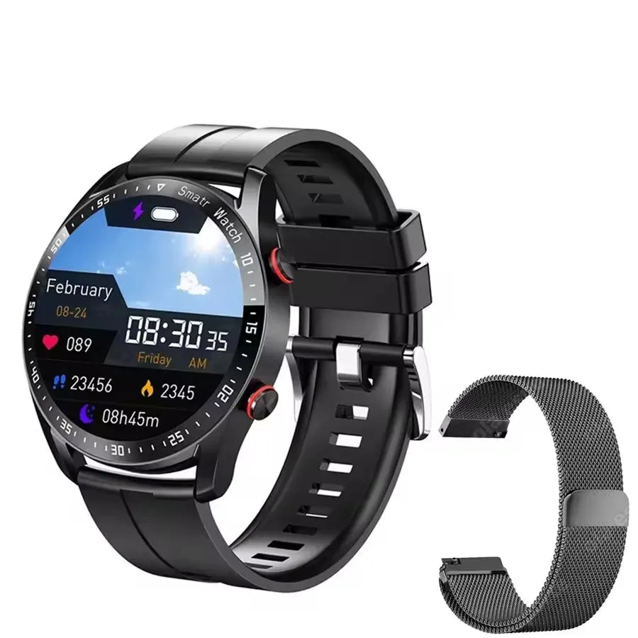 ECG+PPG Bluetooth Call Smart Watch Men Laser Health Blood Pressure Fitnes Sports Watches Man Sports Waterproof Smartwatch+Box