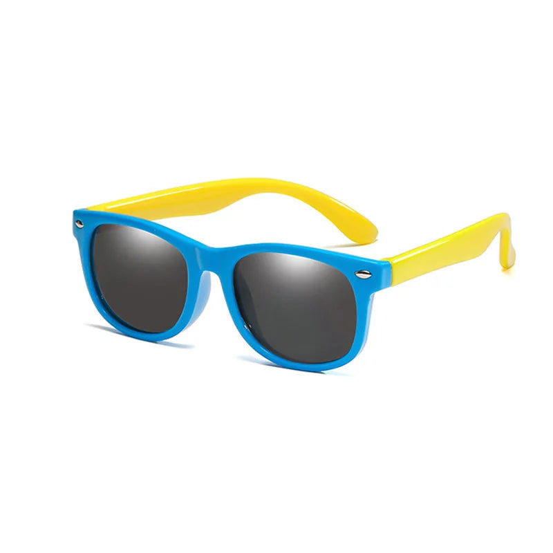 Polarized Kids Sunglasses TR90 Silicone Gel Frame Classic Square Children Sun Glasses Girls Boys Multi Color Baby Goggles UV400