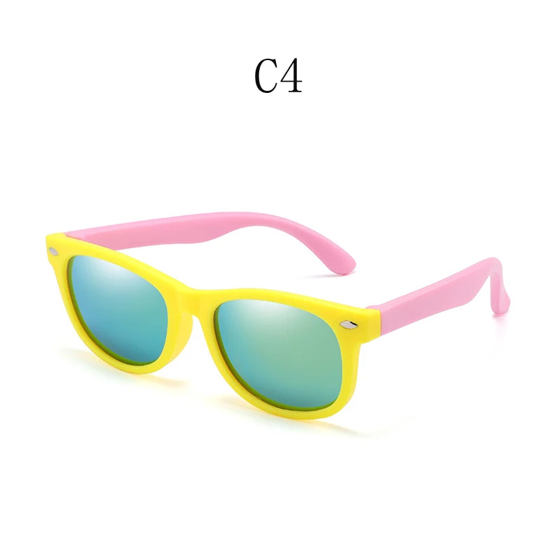 RUISIMO Fashion Kids Sunglasses Children Polarized Sun Glasses Boys Girls Glasses Silicone Safety Baby Shades UV400 Eyewear